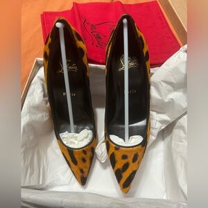 100% authentic Christian Louboutin cheetah print heels, new inbox size 37